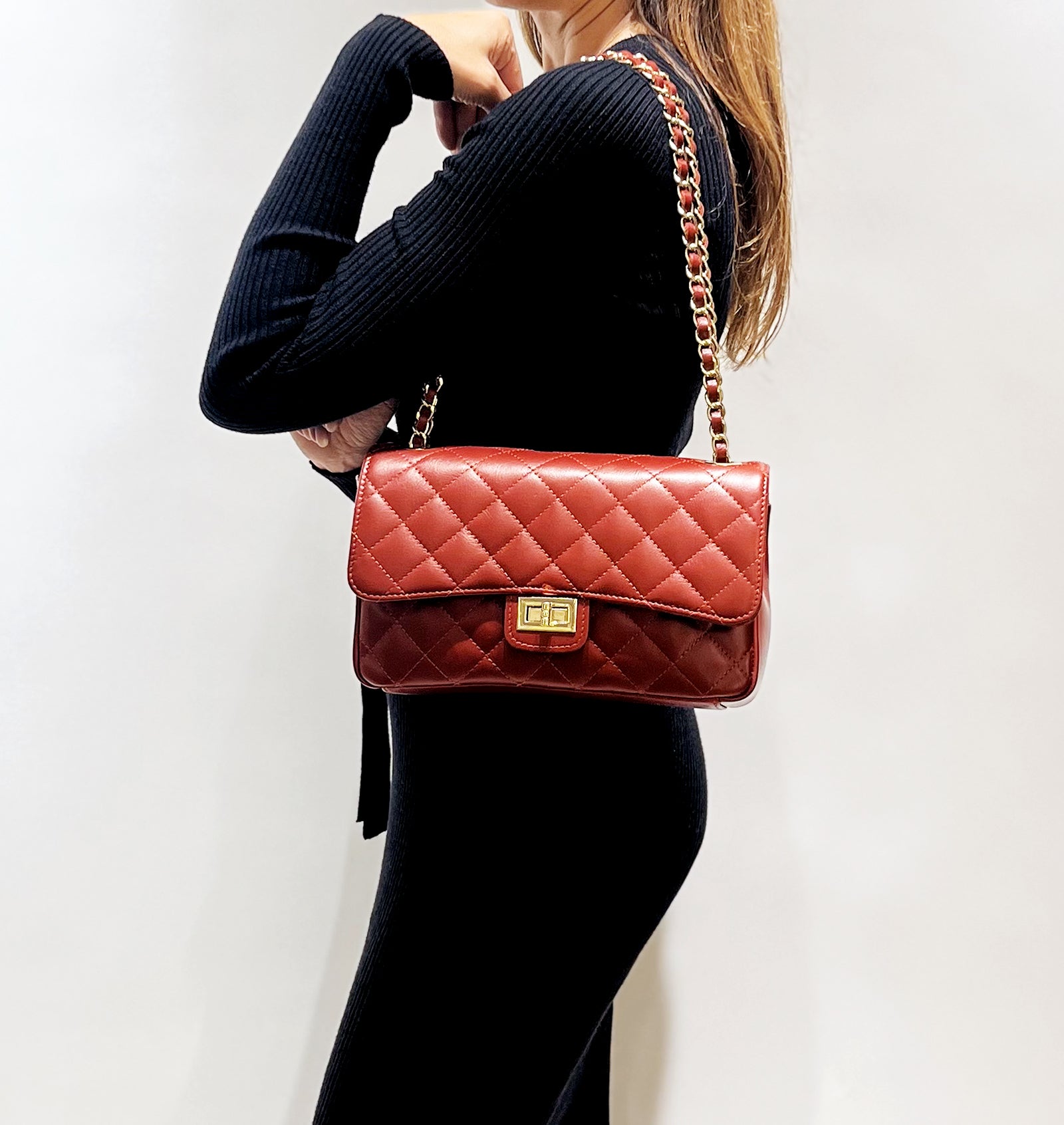 Bella Rosa Shoulder/Crossbody Quilted Bag